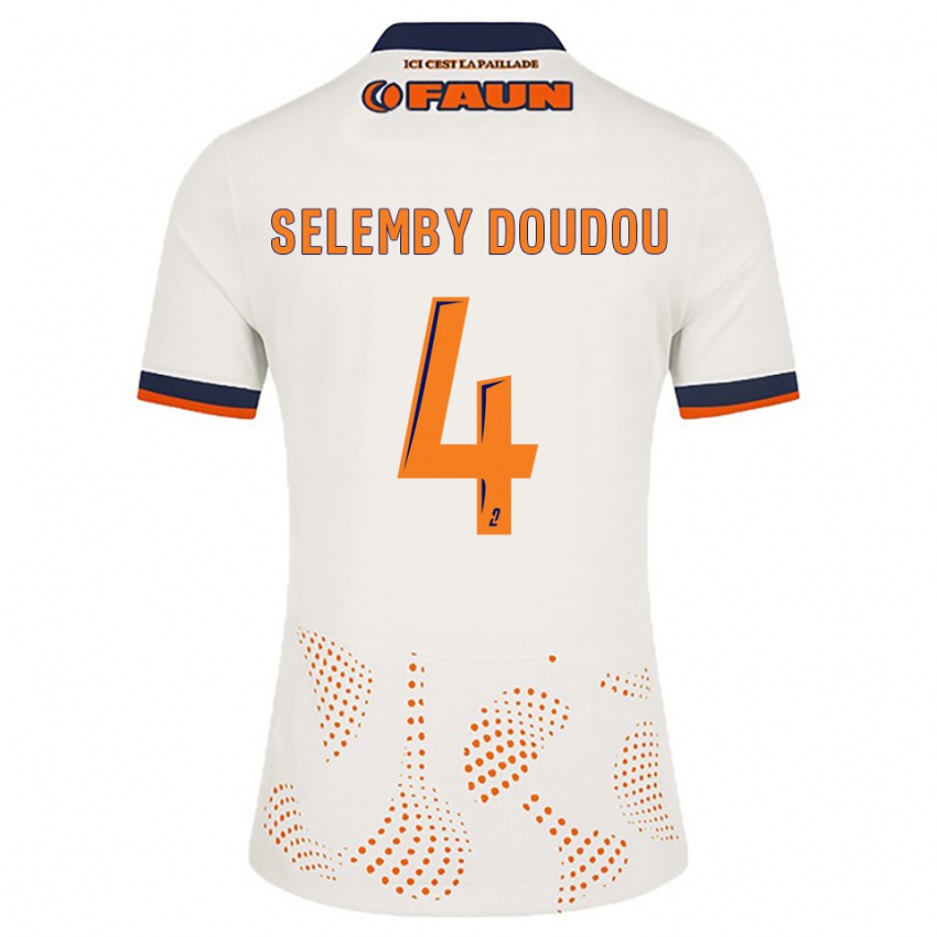 נשים Destin Selemby Doudou #4 לבן כתום הרחק ג'רזי 2025/26 חולצה קצרה