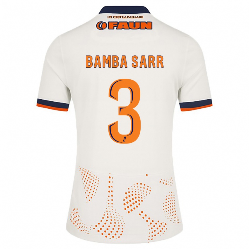 נשים ממאדו באמבה סאר #3 לבן כתום הרחק ג'רזי 2025/26 חולצה קצרה