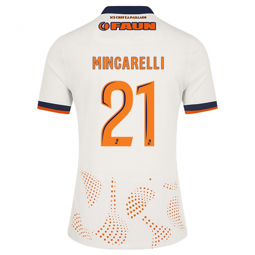 נשים לוקאס מינקארלי #21 לבן כתום הרחק ג'רזי 2025/26 חולצה קצרה