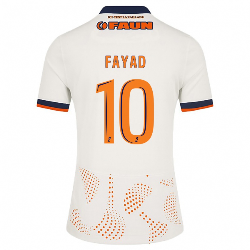 נשים חליל פיאד #10 לבן כתום הרחק ג'רזי 2025/26 חולצה קצרה