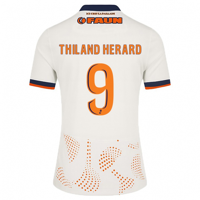 נשים Robin Thiland Herard #9 לבן כתום הרחק ג'רזי 2025/26 חולצה קצרה