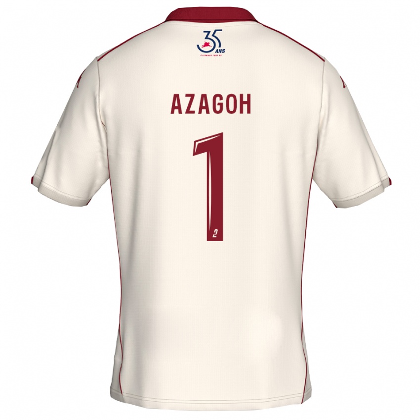 נשים יאניס אזגו #1 לבן בורדו הרחק ג'רזי 2025/26 חולצה קצרה