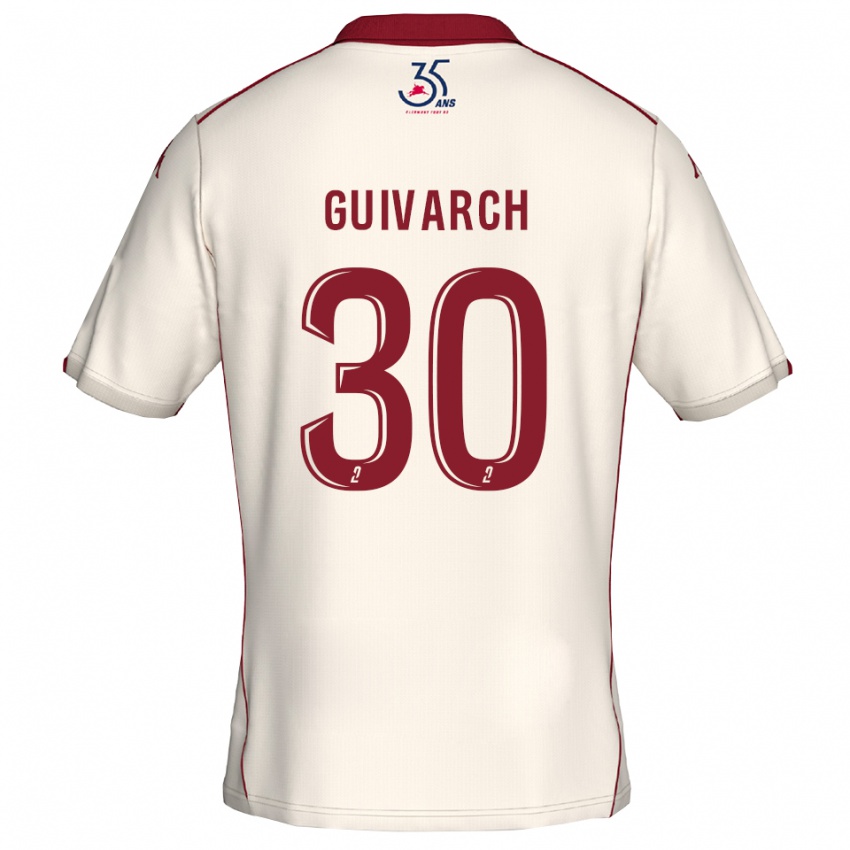 נשים תיאו גיבארש #30 לבן בורדו הרחק ג'רזי 2025/26 חולצה קצרה