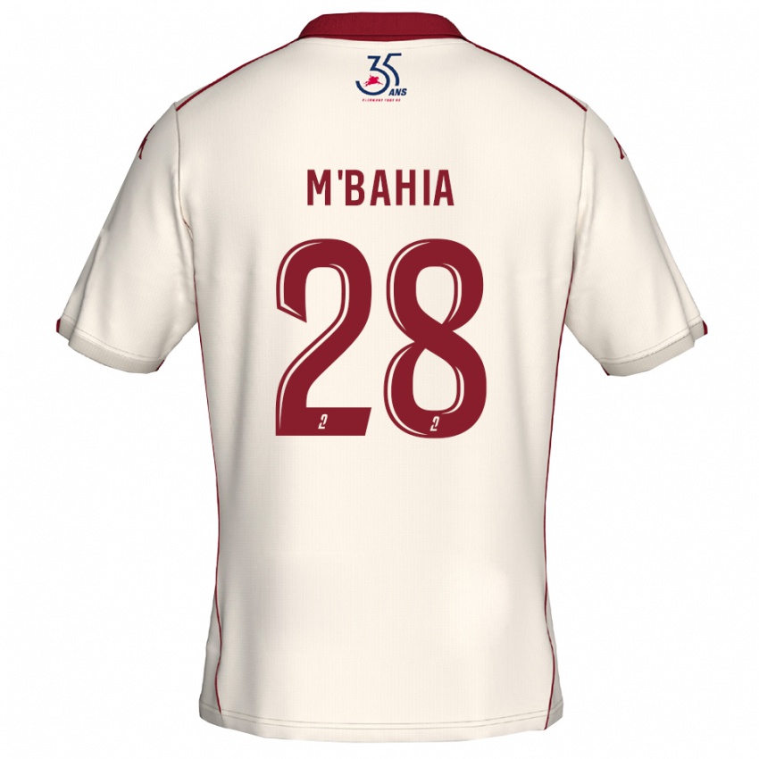 נשים Ivan M'bahia #28 לבן בורדו הרחק ג'רזי 2025/26 חולצה קצרה