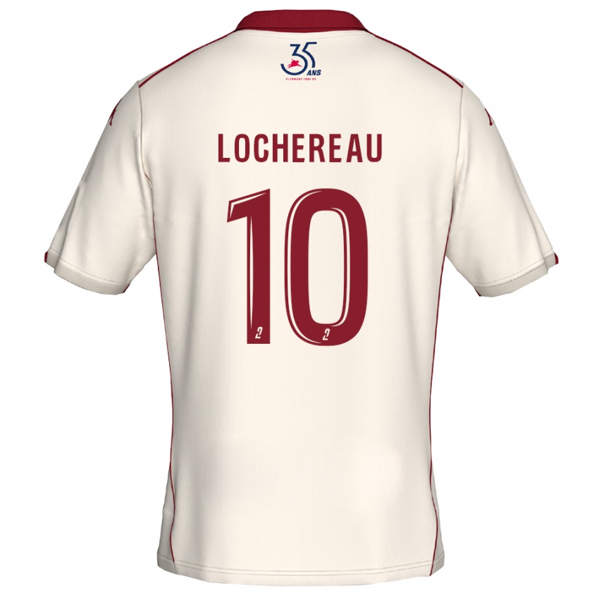נשים Yad Lochereau #10 לבן בורדו הרחק ג'רזי 2025/26 חולצה קצרה