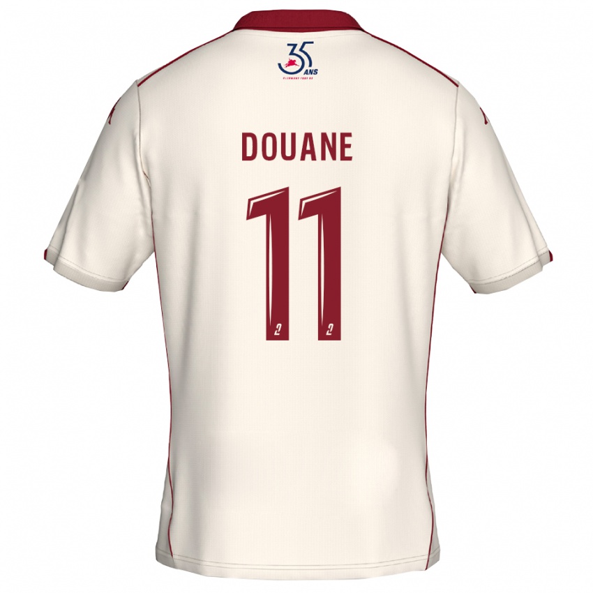 נשים Maïdine Douane #11 לבן בורדו הרחק ג'רזי 2025/26 חולצה קצרה