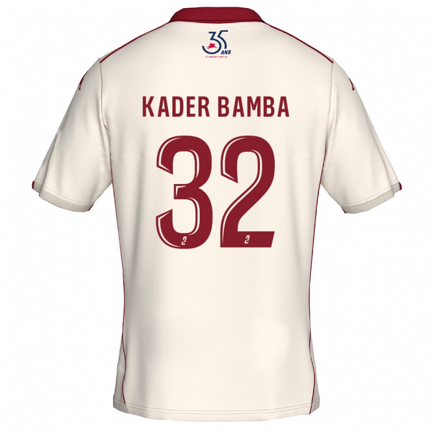 נשים קאדר במבה #32 לבן בורדו הרחק ג'רזי 2025/26 חולצה קצרה