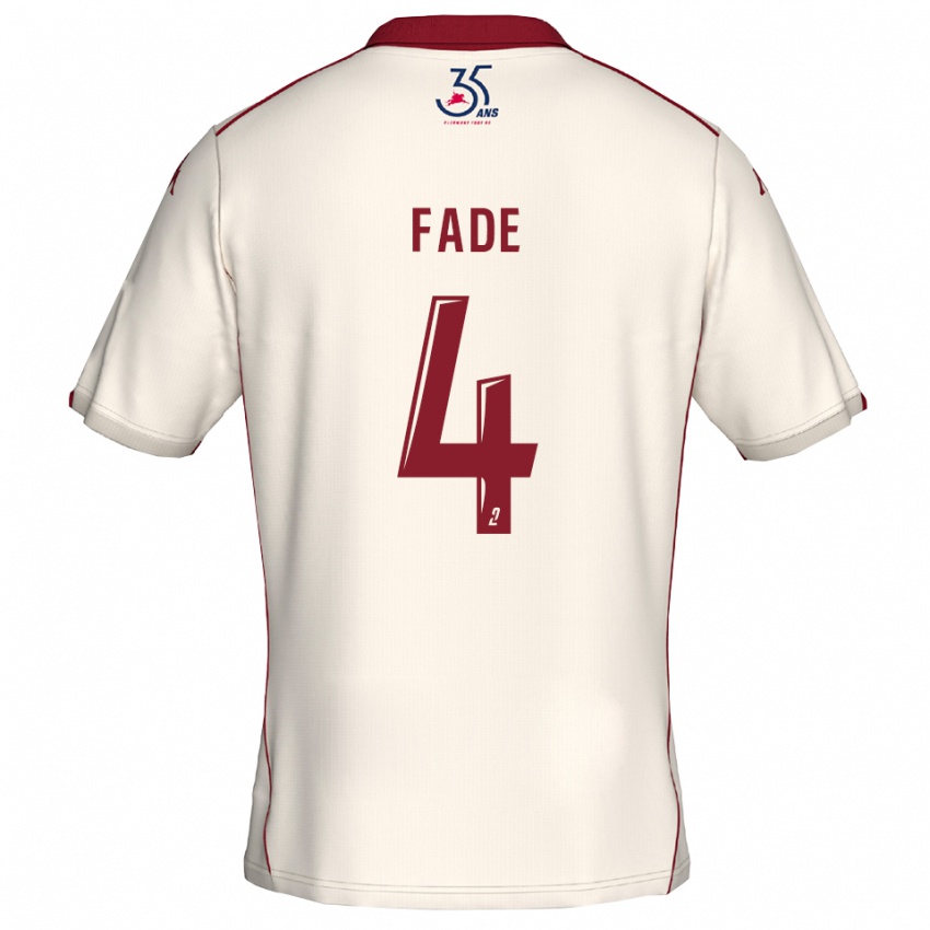 נשים Aboubacar Fade #4 לבן בורדו הרחק ג'רזי 2025/26 חולצה קצרה