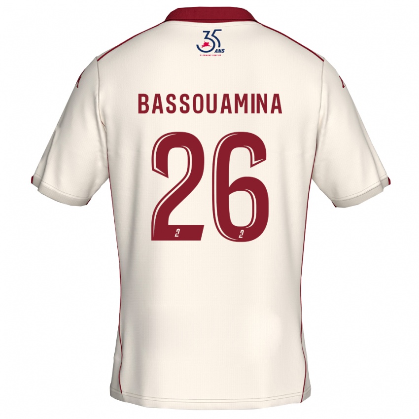 נשים מונס באסומינה #26 לבן בורדו הרחק ג'רזי 2025/26 חולצה קצרה