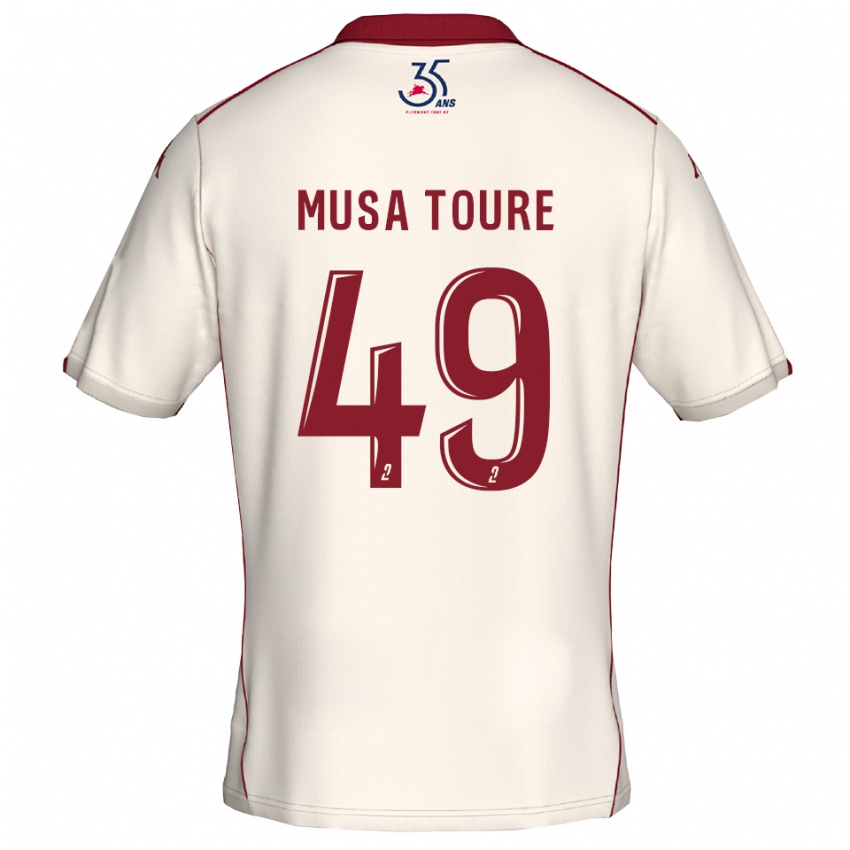 נשים מוסא טורה #49 לבן בורדו הרחק ג'רזי 2025/26 חולצה קצרה