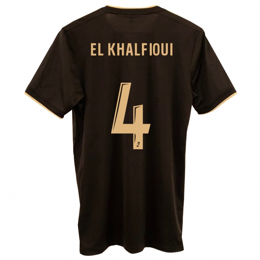 נשים Mehdi El Khalfioui #4 כחול אדום הרחק ג'רזי 2025/26 חולצה קצרה