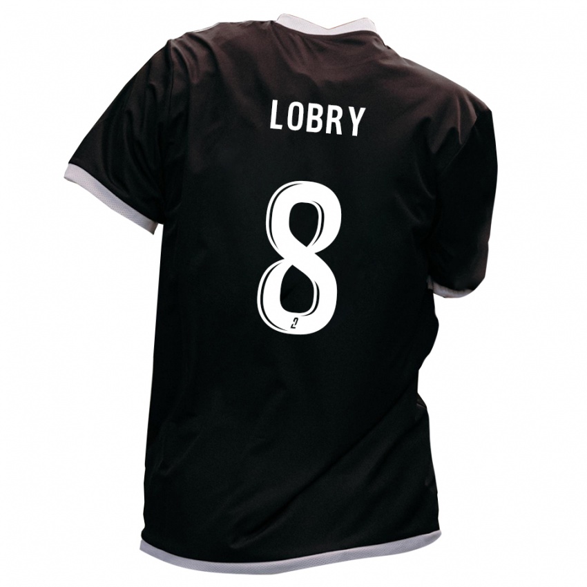 נשים ויקטור לוברי #8 שחור זהב הרחק ג'רזי 2025/26 חולצה קצרה