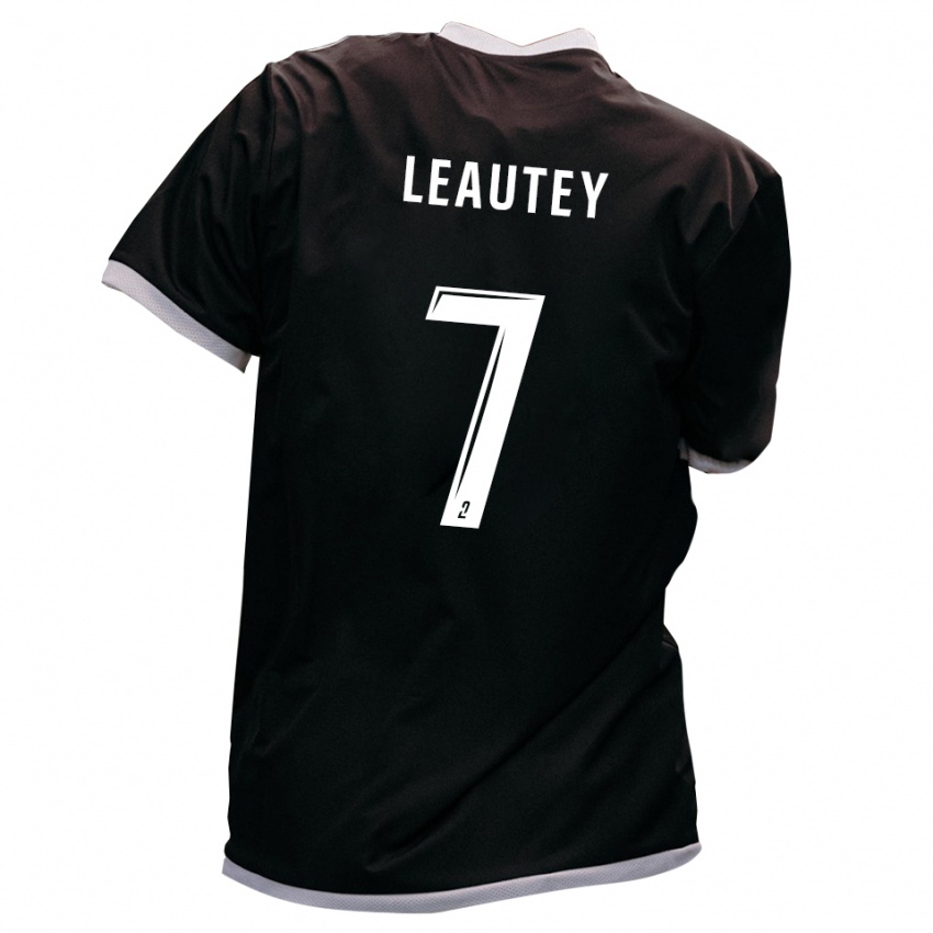 נשים Antoine Leautey #7 שחור זהב הרחק ג'רזי 2025/26 חולצה קצרה