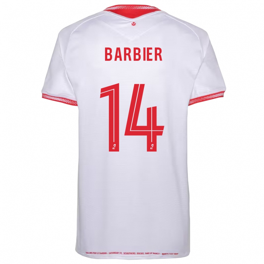 נשים Hugo Barbier #14 שחור אדום הרחק ג'רזי 2025/26 חולצה קצרה