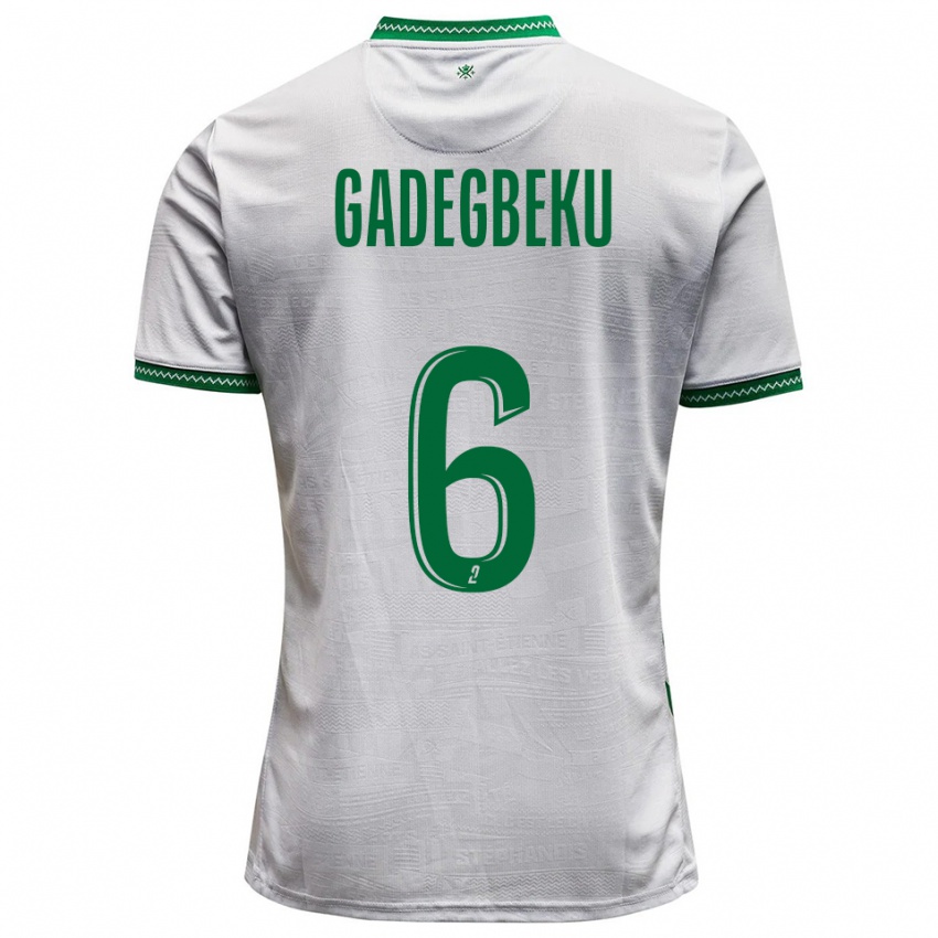 נשים לואן גדגבקו #6 לבן ירוק הרחק ג'רזי 2025/26 חולצה קצרה