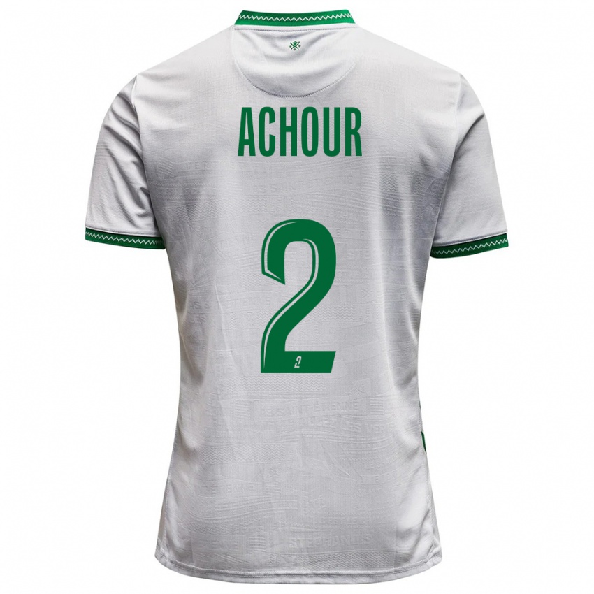 נשים Samy Achour #2 לבן ירוק הרחק ג'רזי 2025/26 חולצה קצרה