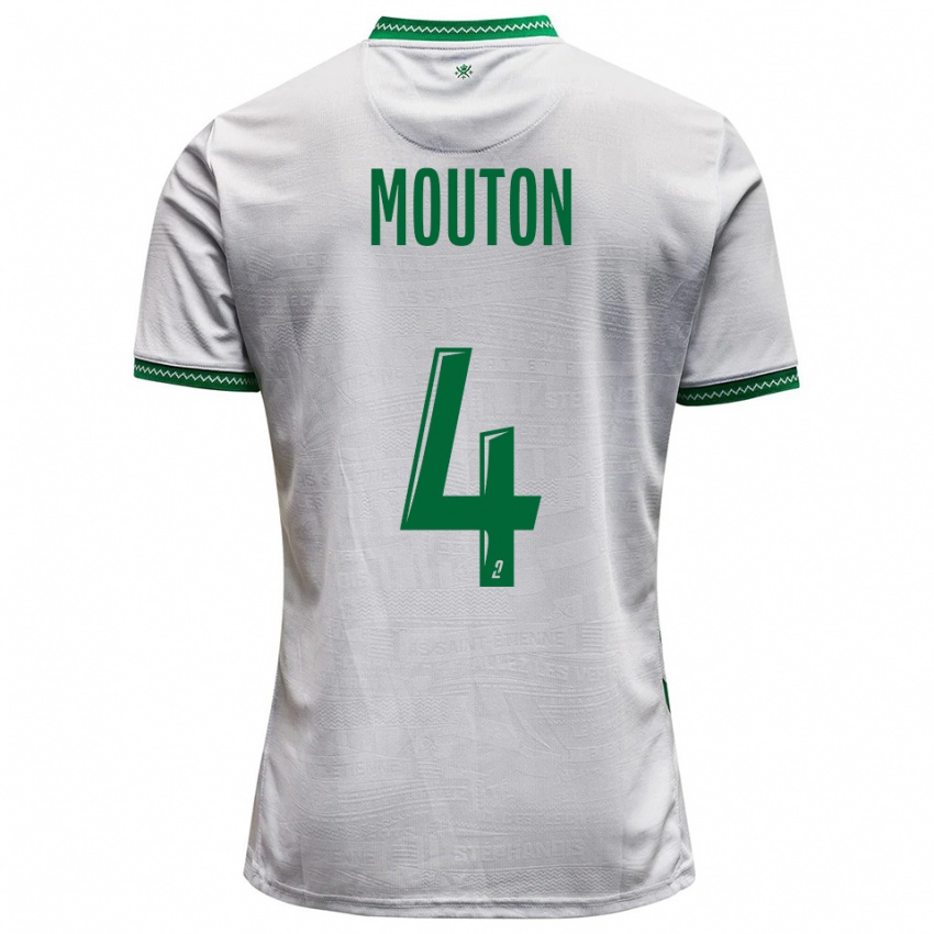 נשים Nathan Mouton #4 לבן ירוק הרחק ג'רזי 2025/26 חולצה קצרה