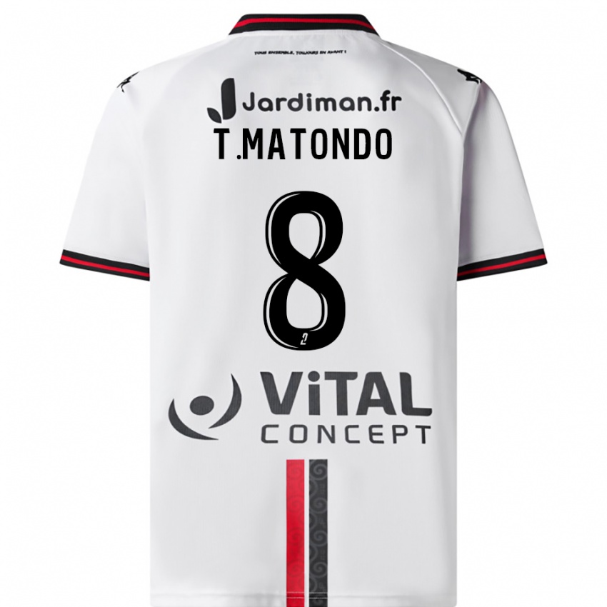נשים Trésor Matondo #8 לבן אדום הרחק ג'רזי 2025/26 חולצה קצרה