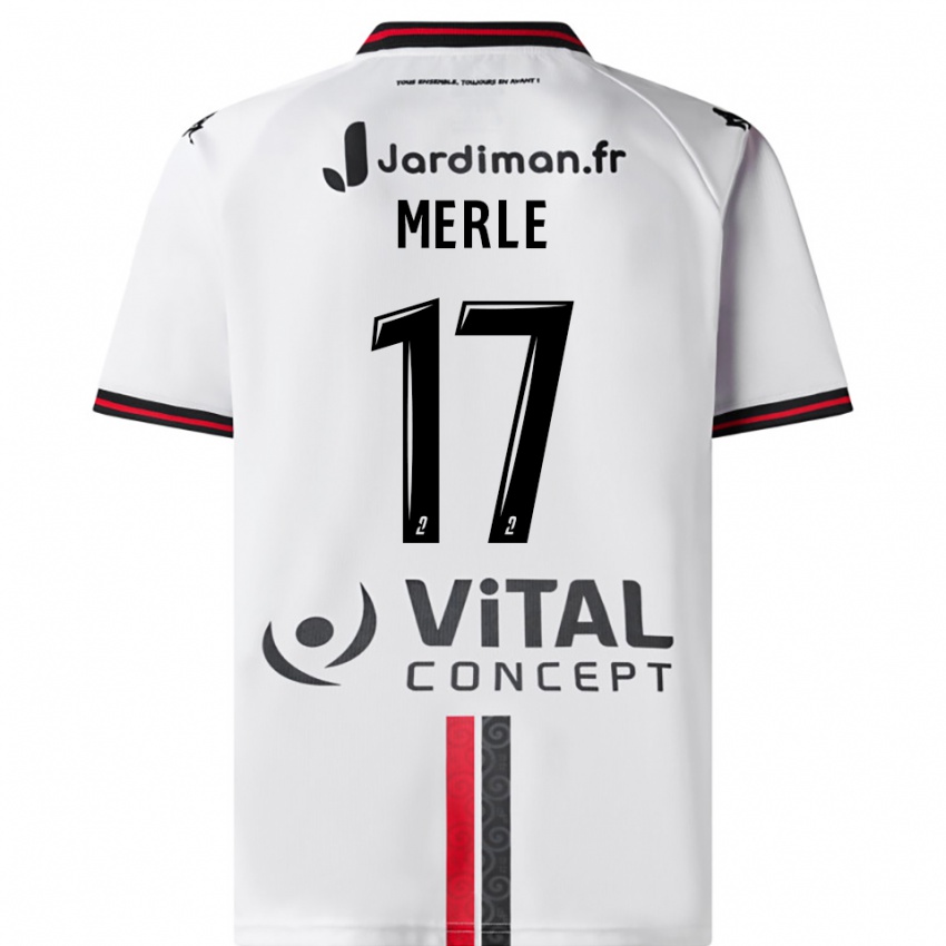 נשים Juliette Merle #17 לבן אדום הרחק ג'רזי 2025/26 חולצה קצרה