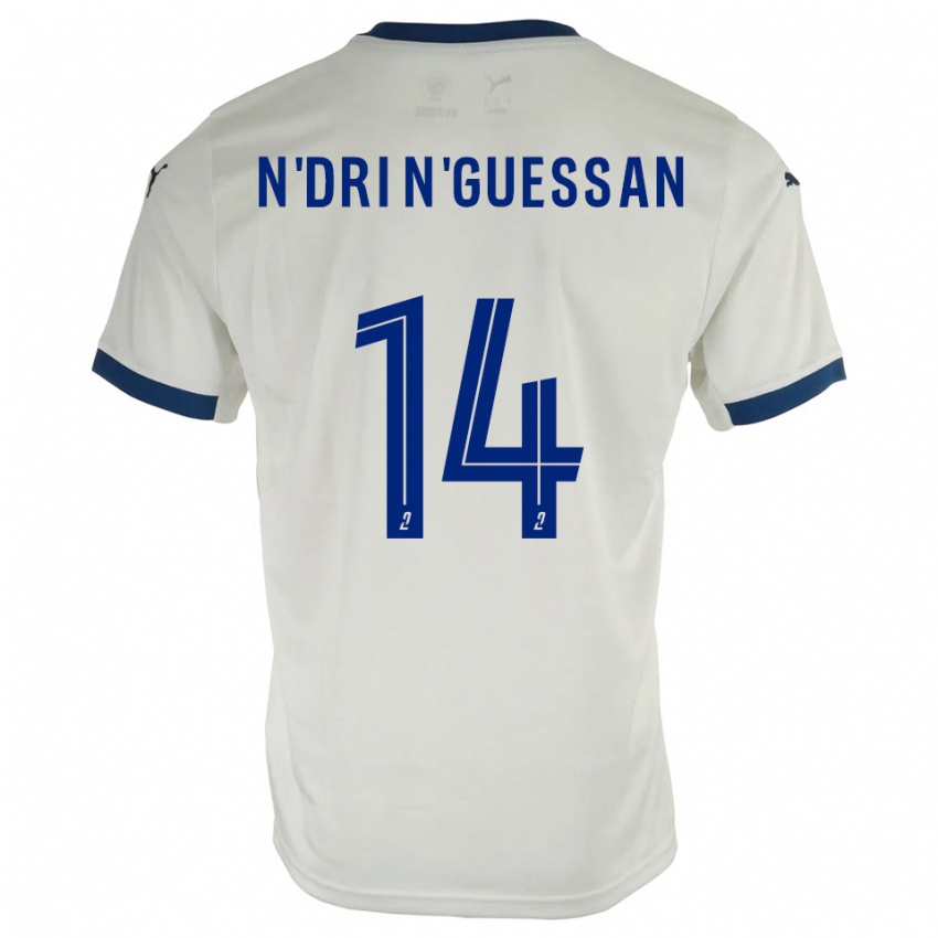 נשים Landry N'dri N'guessan #14 לבן כחול הרחק ג'רזי 2025/26 חולצה קצרה