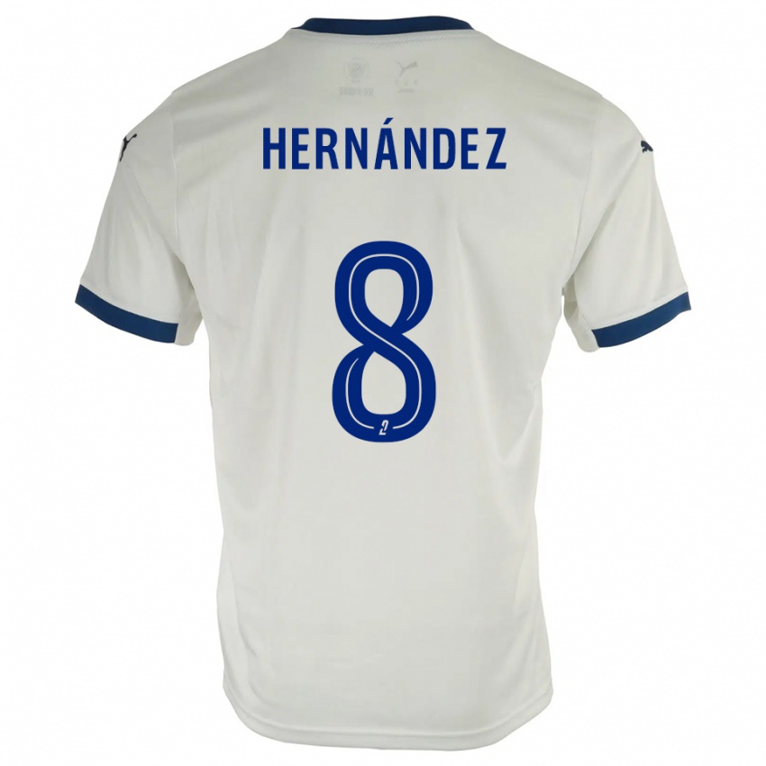 נשים פאבלו ארננדס #8 לבן כחול הרחק ג'רזי 2025/26 חולצה קצרה