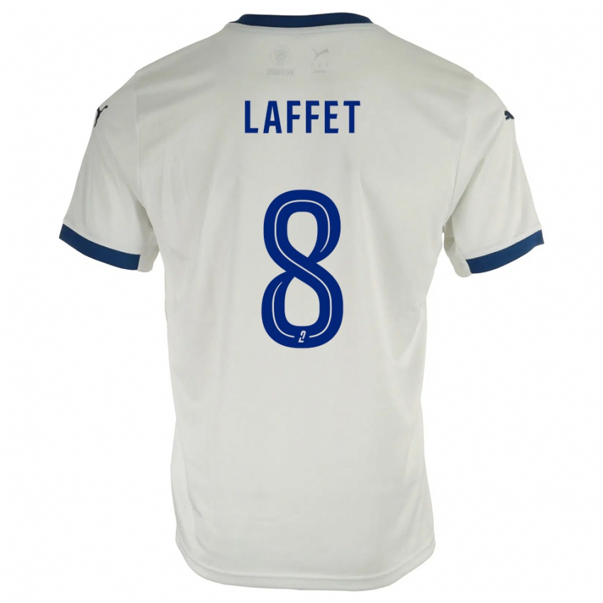 נשים Yves Laffet #8 לבן כחול הרחק ג'רזי 2025/26 חולצה קצרה