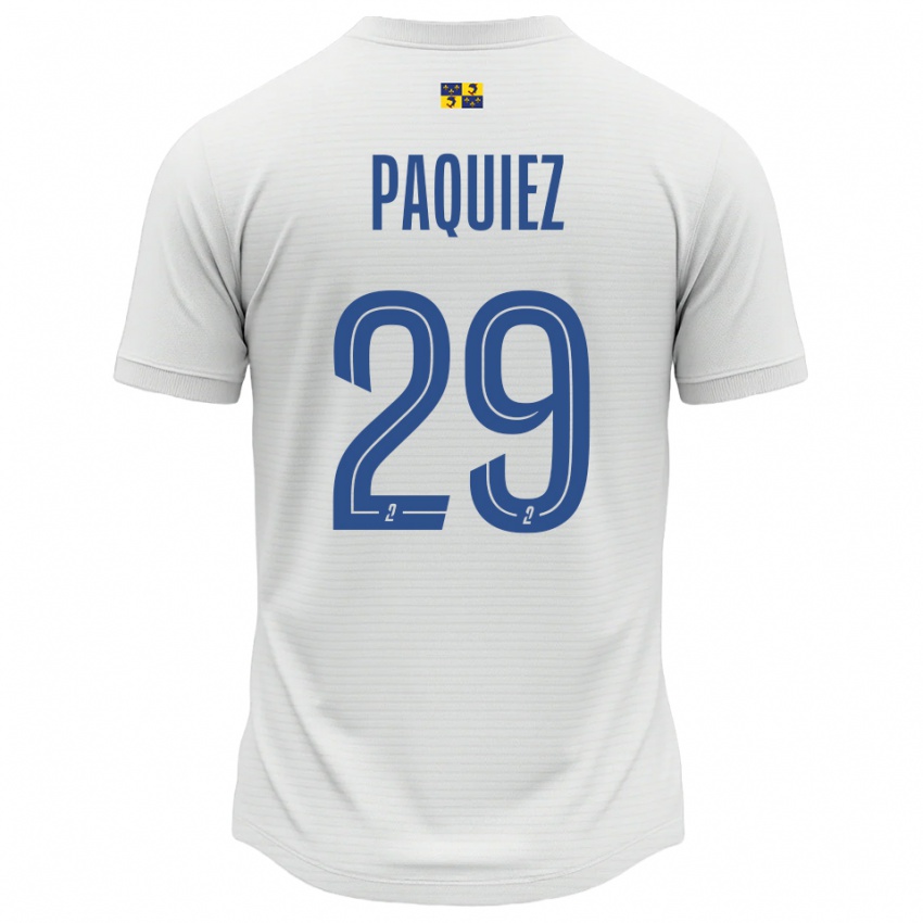 נשים Gaëtan Paquiez #29 לבן כחול הרחק ג'רזי 2025/26 חולצה קצרה
