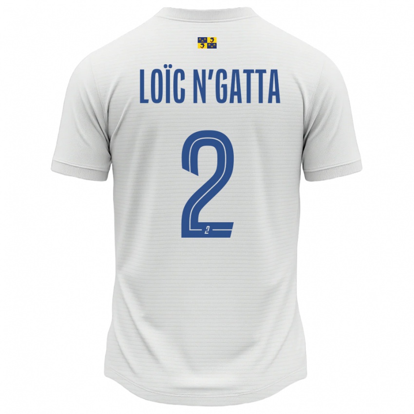 נשים Ange Loïc N'gatta #2 לבן כחול הרחק ג'רזי 2025/26 חולצה קצרה