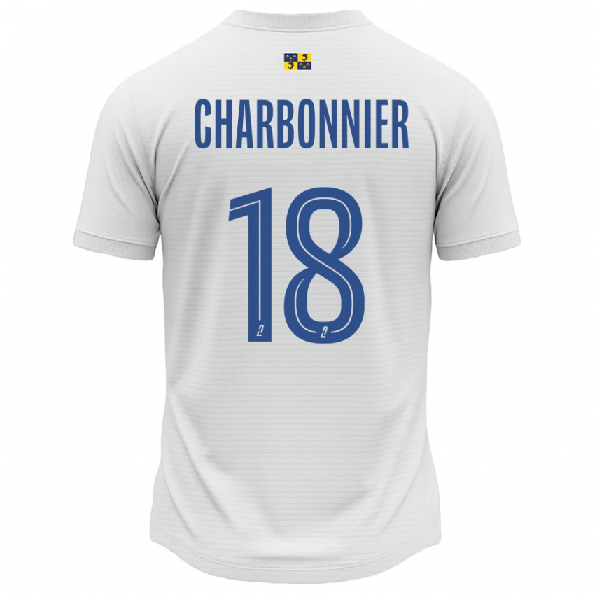 נשים קנדיס שרבונייה #18 לבן כחול הרחק ג'רזי 2025/26 חולצה קצרה