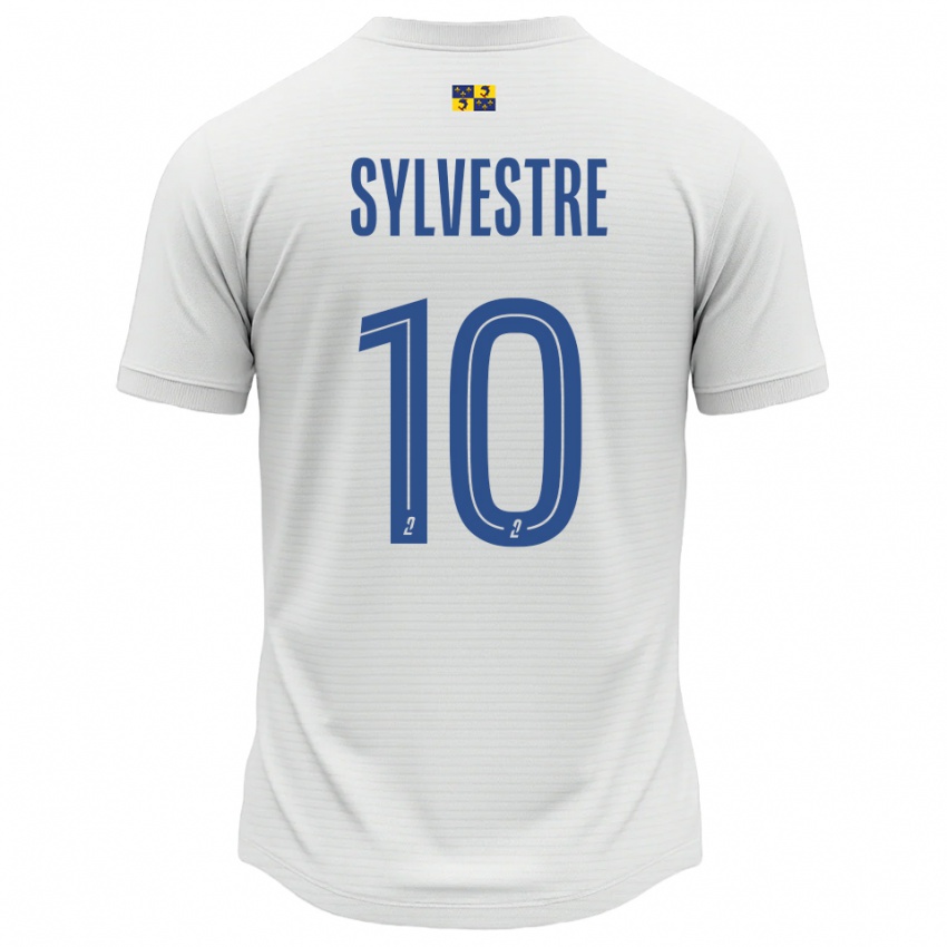 נשים אדי סילבסטרה #10 לבן כחול הרחק ג'רזי 2025/26 חולצה קצרה