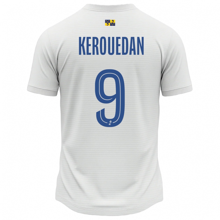 נשים Alan Kerouedan #9 לבן כחול הרחק ג'רזי 2025/26 חולצה קצרה