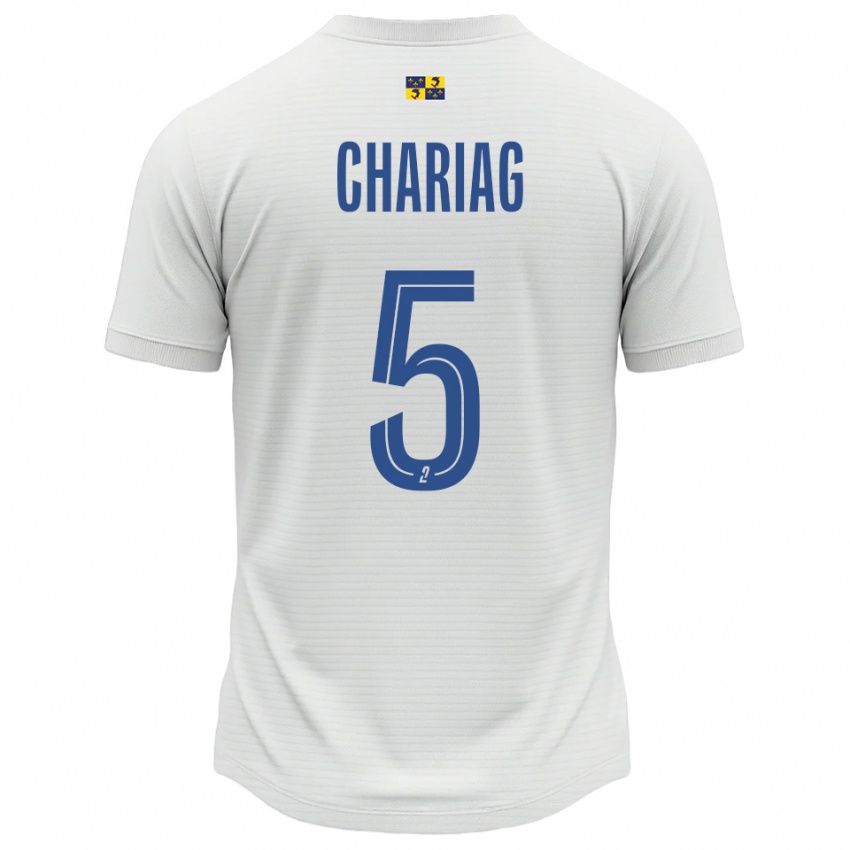 נשים Adam Chariag #5 לבן כחול הרחק ג'רזי 2025/26 חולצה קצרה