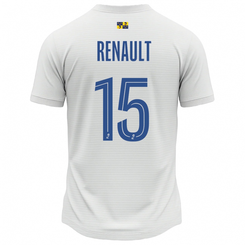 נשים Sylvie Renault #15 לבן כחול הרחק ג'רזי 2025/26 חולצה קצרה