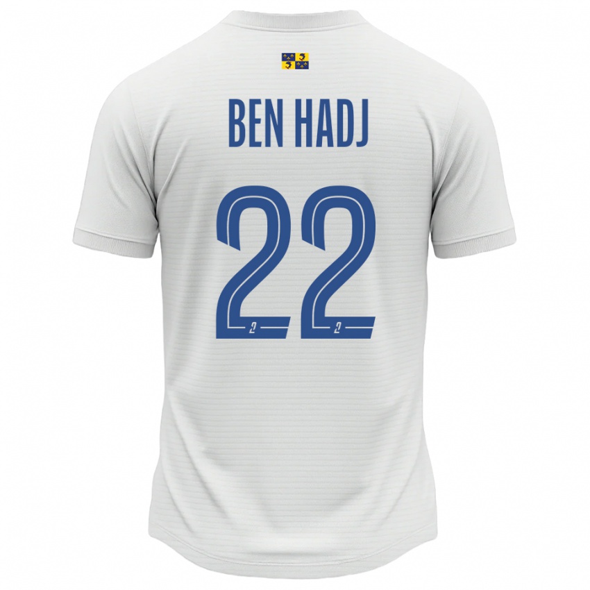 נשים יוסרא בן חאג׳ מחמוד #22 לבן כחול הרחק ג'רזי 2025/26 חולצה קצרה