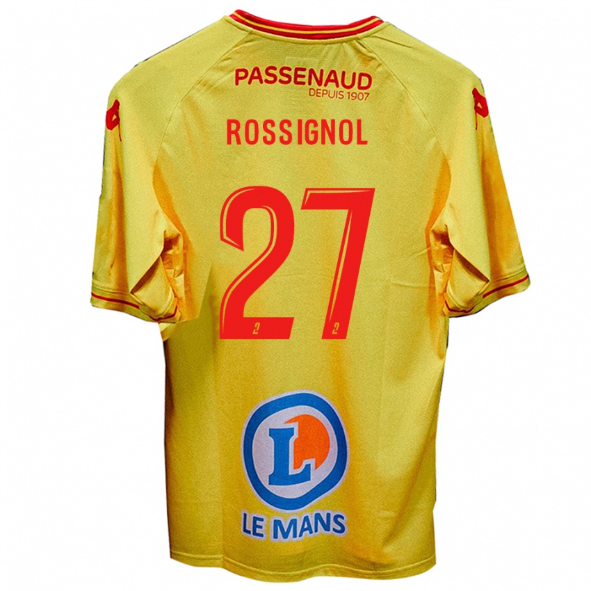 נשים מרטין רוסיניול #27 צהוב הרחק ג'רזי 2025/26 חולצה קצרה