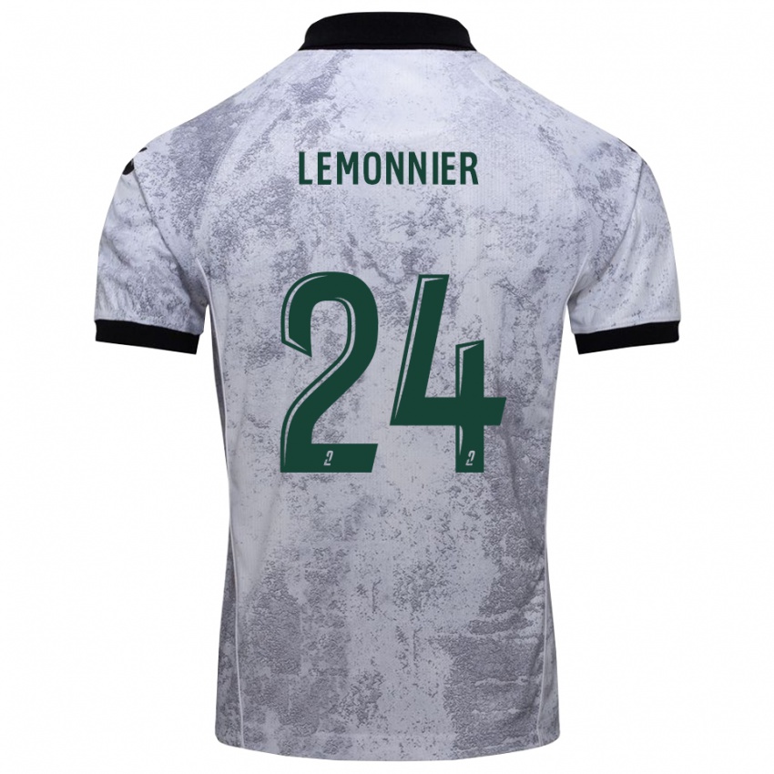 נשים פייר לעמאניע #24 לבן שחור הרחק ג'רזי 2025/26 חולצה קצרה