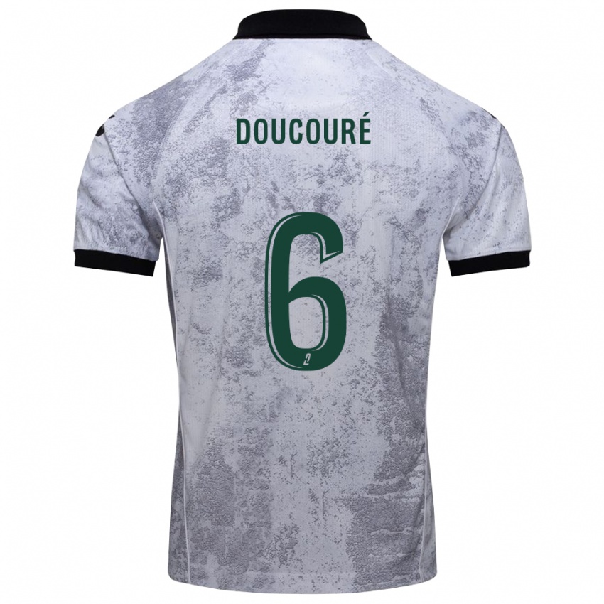 נשים ראיין דוקורה #6 לבן שחור הרחק ג'רזי 2025/26 חולצה קצרה