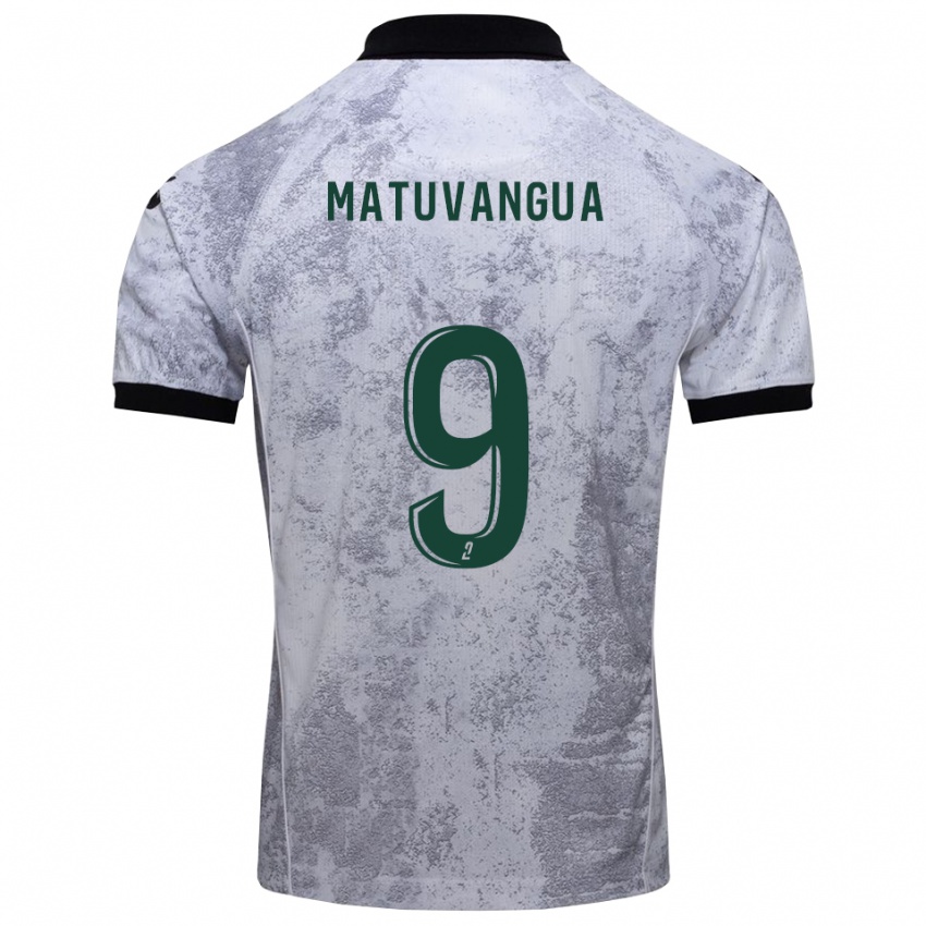 נשים Ronan Matuvangua #9 לבן שחור הרחק ג'רזי 2025/26 חולצה קצרה
