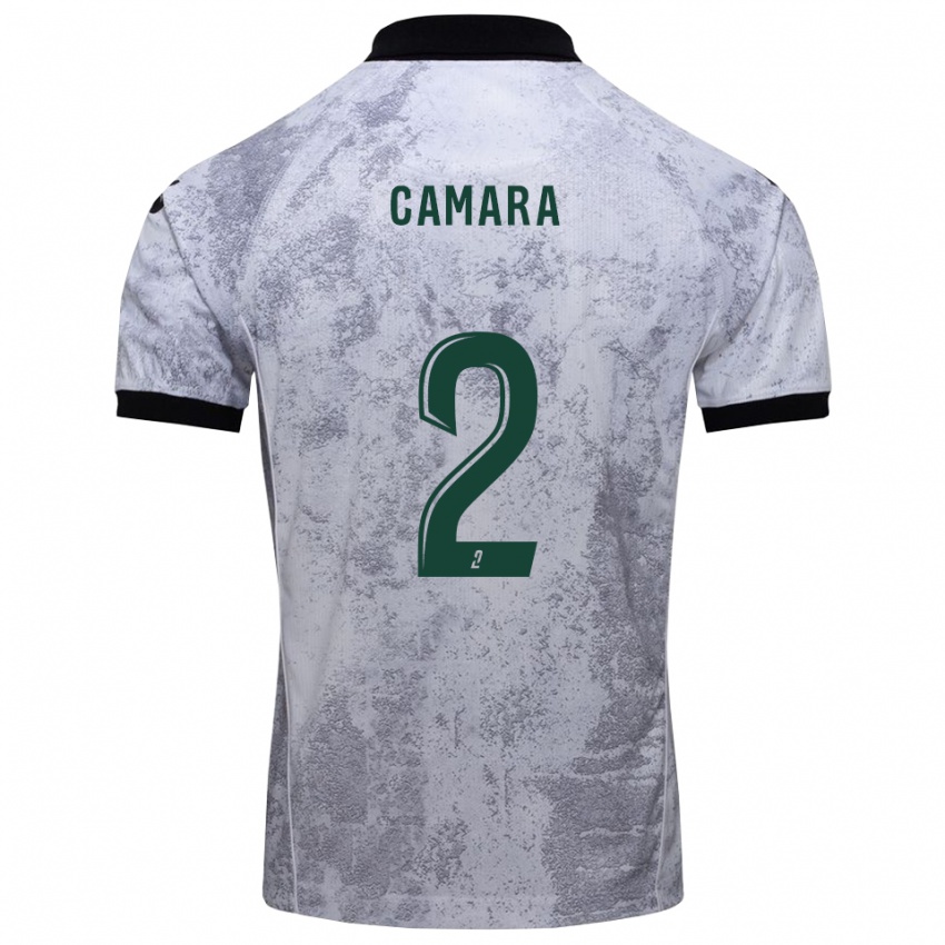 נשים Diadé Camara #2 לבן שחור הרחק ג'רזי 2025/26 חולצה קצרה