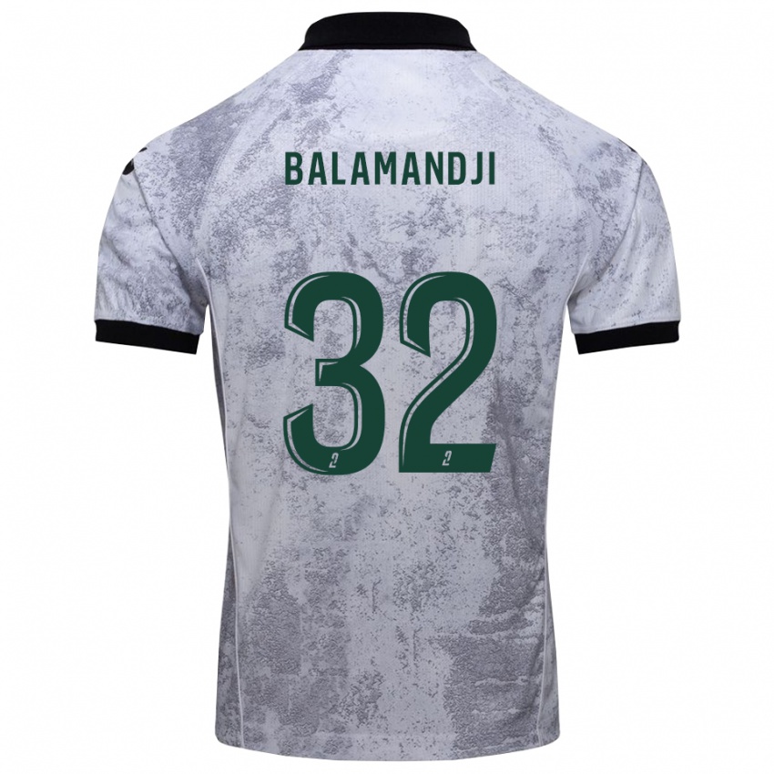 נשים ז'וזואה בלמנדז'י #32 לבן שחור הרחק ג'רזי 2025/26 חולצה קצרה