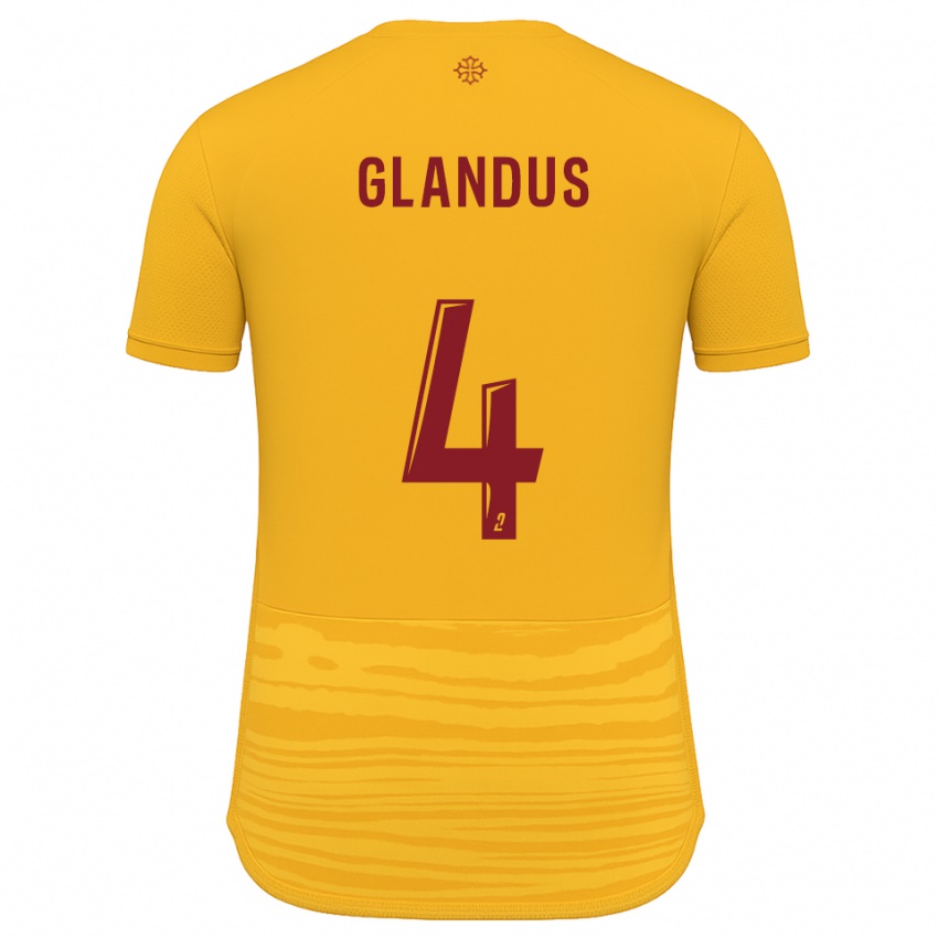 נשים Vincent Glandus #4 כתום בורדו הרחק ג'רזי 2025/26 חולצה קצרה