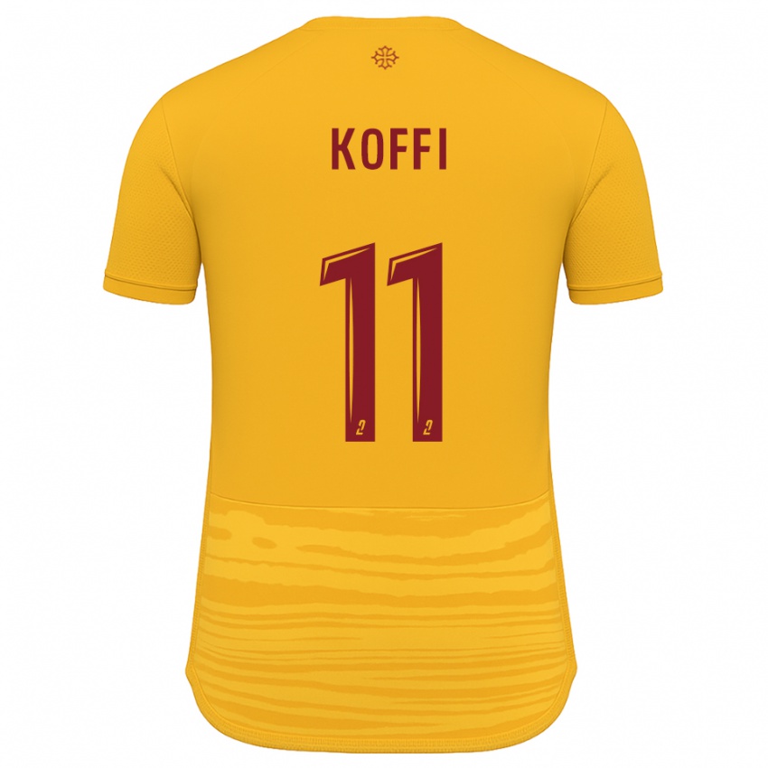 נשים William Koffi #11 כתום בורדו הרחק ג'רזי 2025/26 חולצה קצרה