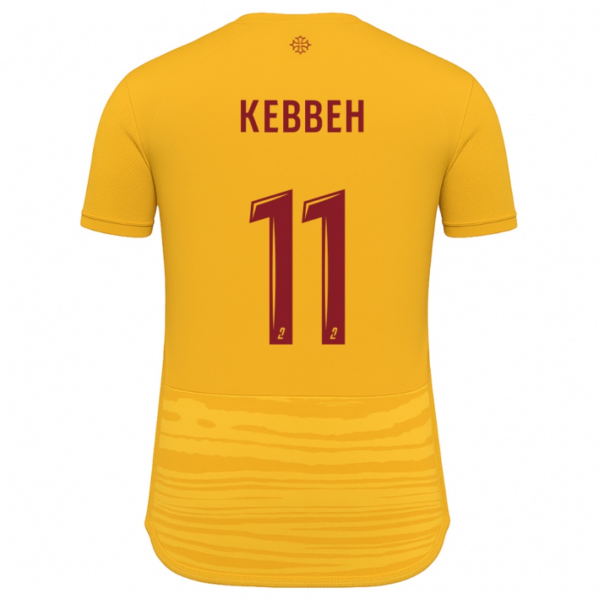 נשים Salimu Kebbeh #11 כתום בורדו הרחק ג'רזי 2025/26 חולצה קצרה