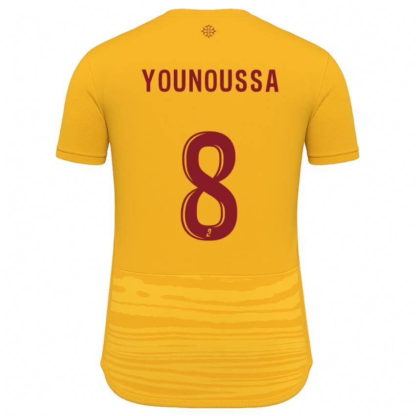 נשים Wilitty Younoussa #8 כתום בורדו הרחק ג'רזי 2025/26 חולצה קצרה