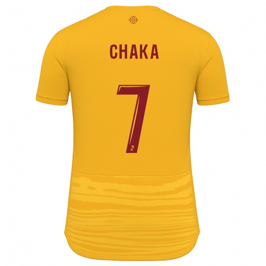 נשים Kaël Chaka #7 כתום בורדו הרחק ג'רזי 2025/26 חולצה קצרה