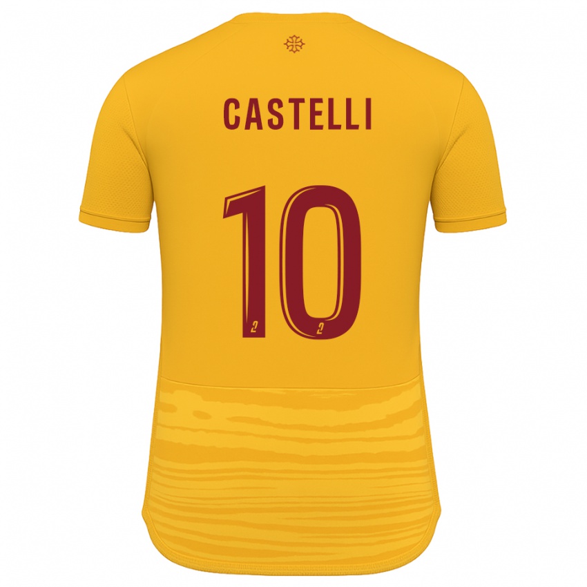 נשים Fabio Castelli #10 כתום בורדו הרחק ג'רזי 2025/26 חולצה קצרה