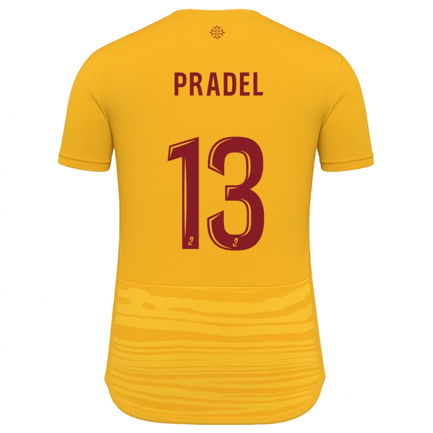 נשים Thibaut Pradel #13 כתום בורדו הרחק ג'רזי 2025/26 חולצה קצרה