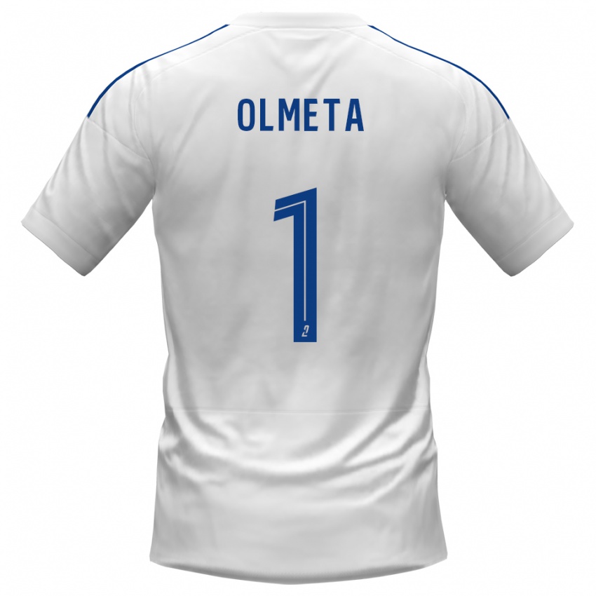 נשים Lisandru Olmeta #1 לבן כחול הרחק ג'רזי 2025/26 חולצה קצרה