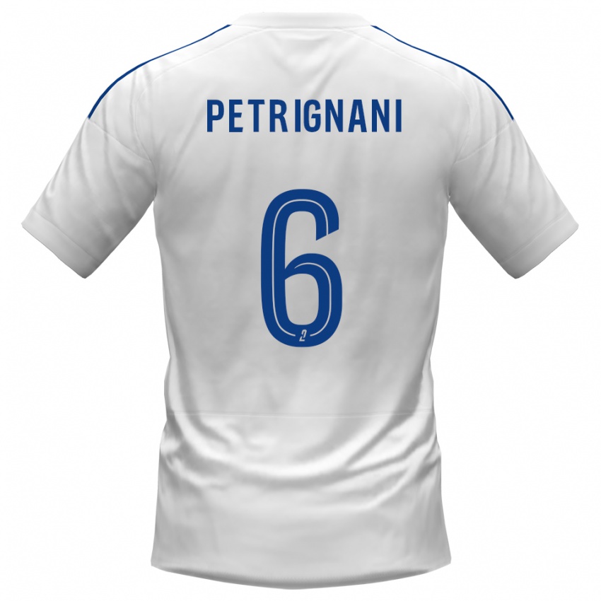 נשים מטאו פטריניאני #6 לבן כחול הרחק ג'רזי 2025/26 חולצה קצרה