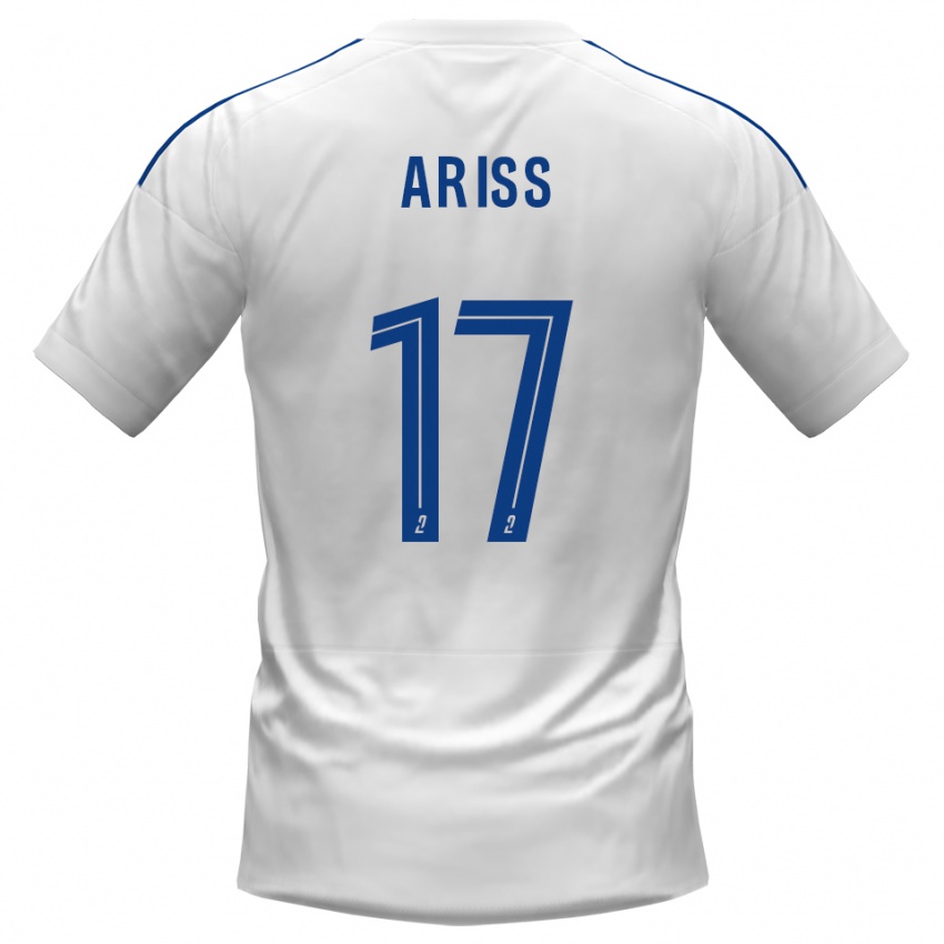 נשים זכריה אריס #17 לבן כחול הרחק ג'רזי 2025/26 חולצה קצרה